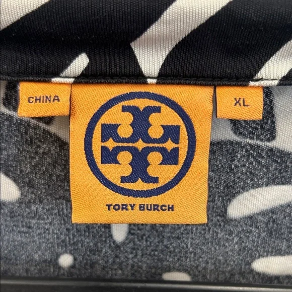 Tory Burch Black and White Long Sleeve Dress - Picture 2 of 3